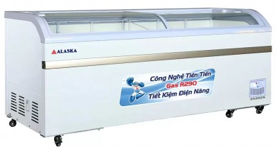 Tủ đông Alaska mặt kính cong KC-550