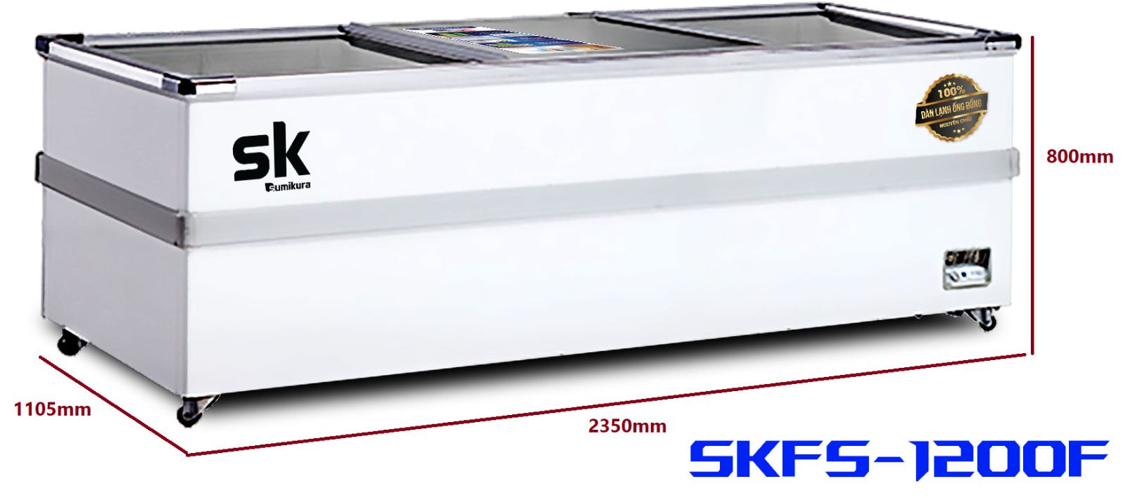 Tủ đông kính lùa Sumikura SKFS-1200F