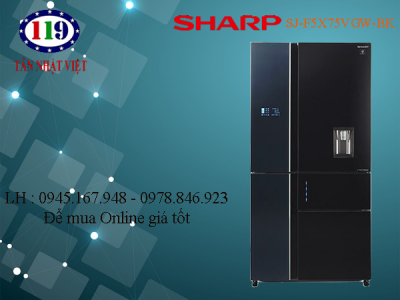 Tủ lạnh Sharp Inverter  SJ-F5X75VGW-BK